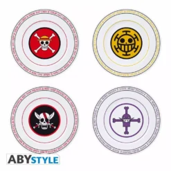 ABYstyle One Piece - Ensemble De 4 Assiettes 21 Cm - Emblemes