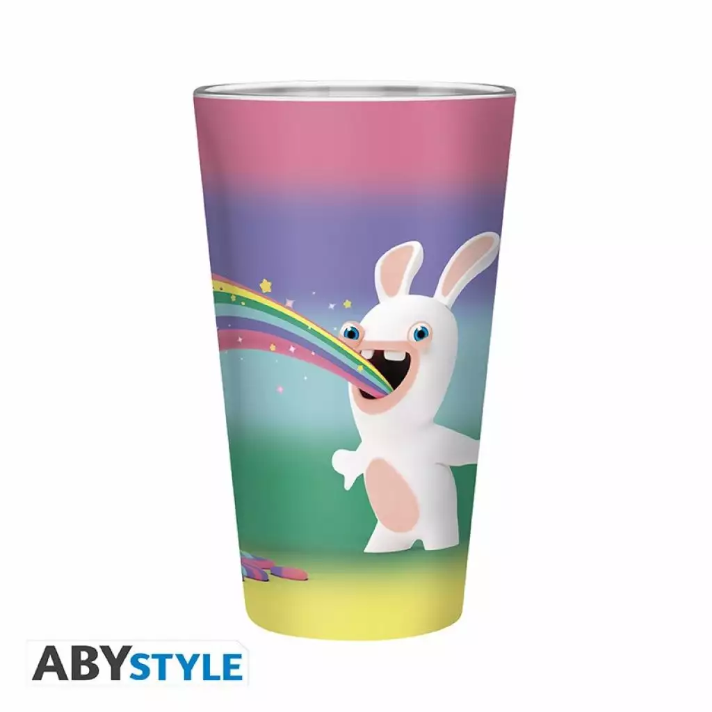 ABYstyle Lapins Cretins - Verre XXL 400 Ml - Arc En Ciel 1 ABYstyle Lapins Cretins - Verre XXL 400 Ml - Arc En Ciel
