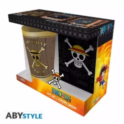 ABYstyle One Piece - Coffret Cadeau - Verre Xxl + Pin S + Notebook - Skull