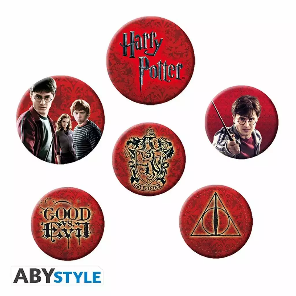 ABYstyle Harry Potter - Pack De 6 Badges - Pack Icones 1 ABYstyle Harry Potter - Pack De 6 Badges - Pack Icones