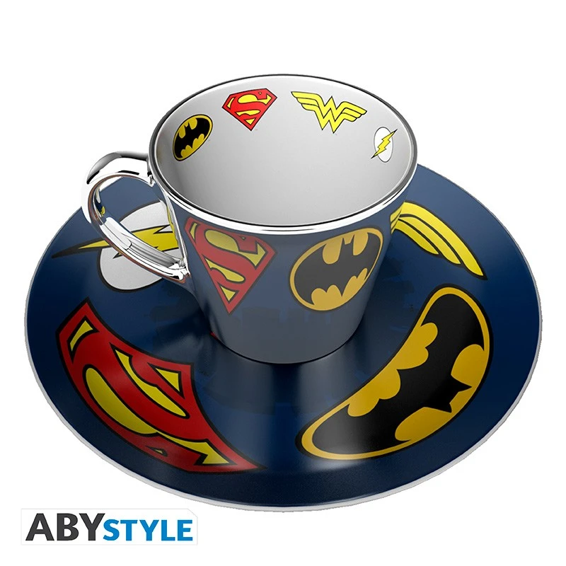 ABYstyle DC Comics - Tasse À Café Miroir Et Soucoupe - Logo 2 ABYstyle DC Comics - Tasse À Café Miroir Et Soucoupe - Logo – Image 2