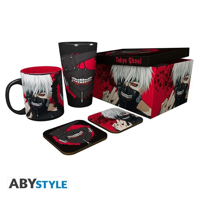ABYstyle TOKYO GHOUL Coffret Cadeau Verre + Mug + 2 Dessous De Verre Ken 1 ABYstyle TOKYO GHOUL Coffret Cadeau Verre + Mug + 2 Dessous De Verre Ken