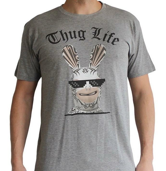 ABYstyle Lapins Cretins - T-shirt Thug Life (m) 1 ABYstyle Lapins Cretins - T-shirt Thug Life (m)