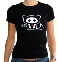 ABYstyle Skelanimals - T-shirt Kit Femme Black Basic (l)